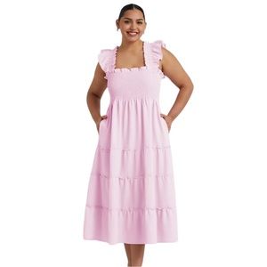 Hill House Pink Ruffle Dress